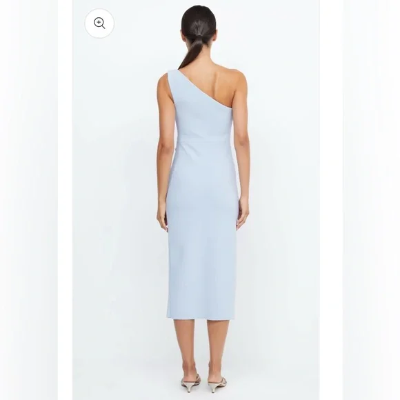 Bec & Bridge Pale Blue One-Shoulder Midi Dress - Picture 4 of 5